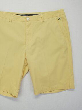 Bonobos Maide Golf Shorts 38 Mens Gold 10" Inseam Pleated Chino Performance